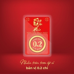 Nhẫn 0.2 chỉ tròn trơn ép vỉ Kim Ngân Phúc bản vị