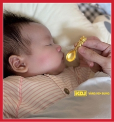 Thìa vàng đầu rồng vàng 24k bản 1.5 chỉ