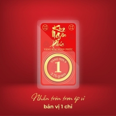 Nhẫn 1 chỉ tròn trơn ép vỉ Kim Ngân Phúc bản vị