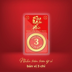 Nhẫn 3 chỉ tròn trơn ép vỉ Kim Ngân Phúc bản vị