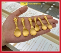 Thìa vàng đầu rồng vàng 24k bản 1.5 chỉ