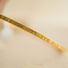 Lắc Tay Hoa Văn Lục Giác Cát Tường 24k