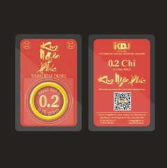 Nhẫn 0.2 chỉ tròn trơn ép vỉ Kim Ngân Phúc bản vị