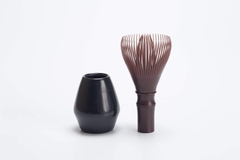 Set Chổi nhựa cao cấp Chasen Resin pha matcha (100% Made in Japan) - Gồm đế giữ chổi Naoshi