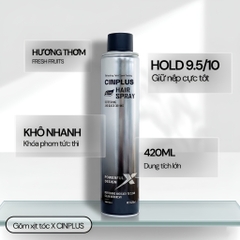 Gôm xịt tóc Cinplus Refreshing and Quick Drying 420ml