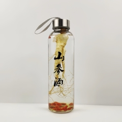 Chai dây thủy tinh 500ml, chai chịu nhiệt có dây quai xách, bình nước sinh tố nước ép