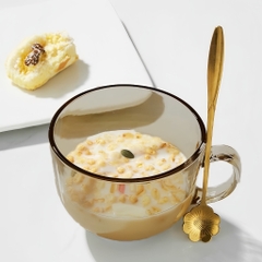 Cốc thủy tinh ngũ cốc, ly hổ phách pha trà, tô trộn sinh tố