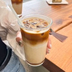 Cốc thủy tinh, ly thủy tinh miệng loe, ly cafe, trà, nước ép, decor