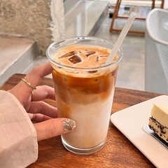 Cốc thủy tinh, ly thủy tinh miệng loe, ly cafe, trà, nước ép, decor