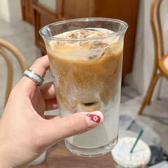 Cốc thủy tinh, ly thủy tinh miệng loe, ly cafe, trà, nước ép, decor