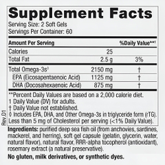 Nordic Omega-3 Naturals Ultimate Omega 2X 2150mg (120 viên)
