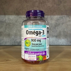 Webber Naturals Triple Strength Omega-3 with CoQ10 900mg (80 viên)
