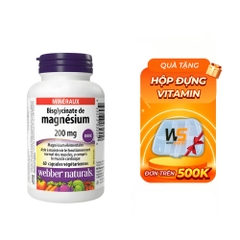 Webber Naturals Magnesium Bisglycinate 200mg (60 viên)