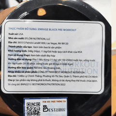 Enrage Black Pre Workout (30 servings)