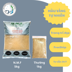 Cát Vàng Nắng N.M.F Trải Nền, Trang Trí Bể Cá, Hồ Cá, Bể Thủy Sinh 1kg 5kg