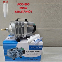 Máy sủi oxy Hailea ACO-590 (590W) 220v 26 Vòi Chia – Công suất lớn cho hồ cá & thủy sản