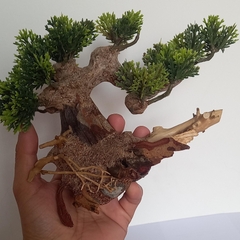 Lũa Bonsai Dáng Huyền Ghép Tán Lá Nhựa | Size Nhỏ ; Vừa ; To ; Đại