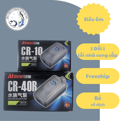 Máy sủi oxy Atman CR 10, CR 40 Chống Ồn [TẶNG KÈM DÂY VÀ ĐÁ SỦI]