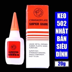 Keo Dán 502 Cyanoacrylate không tạo khói dán đá thủy sinh ( Tên dân dụng: Keo Dán Mica , Keo Dính Sư Tử Cam )