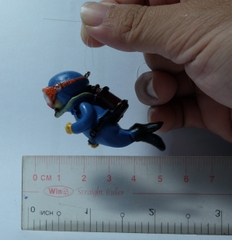 Đồ trang trí người nhái bể cá thợ lặn an toàn, có thể điều chỉnh vị trí, phù hợp với tất cả các loại cá và không có cạnh sắc