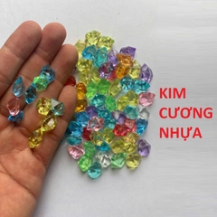 Sỏi Thủy Tinh Tròn Dẹp Đủ Màu Trang Trí Thủy Sinh Hồ Cá Tiểu Cảnh Chậu Cây [320g]