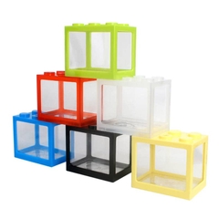 Hồ Cá Lắp Ráp LEGO Mini 12x10.5x8CM - Bể Nuôi Cá Beta Guppy Nhiều Màu Sắc