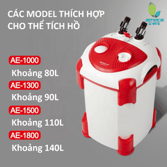 Lọc Thùng JENECA - Lọc Chuyên Dụng Cho Hồ Cá Thủy Sinh - AE1000, AE1300, AE1500, AE1800