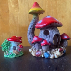 Ngôi Nhà Nấm Trang Trang Trí Bể Cá Thủy Sinh Tiểu Cảnh