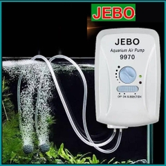 Máy Sủi OXY Sạc Điện 2 Vòi JEBO 9970 | 9950 Cho Hồ Cá, Vận Chuyển