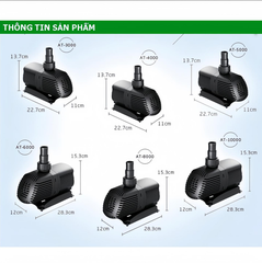 Máy Bơm Hồ Cá Atman AT3000 AT4000 AT5000 AT6000 2 Trong 1 Chính Hãng, Siêu Bền, Tiết Kiệm Điện