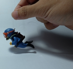 Đồ trang trí người nhái bể cá thợ lặn an toàn, có thể điều chỉnh vị trí, phù hợp với tất cả các loại cá và không có cạnh sắc