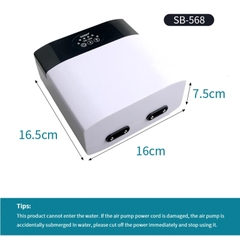 [Tặng kèm dây và đá sủi] Máy Sủi Oxy Tích Điện SOBO SB-568 4 Vòi – Sủi Mạnh, Pin Trâu, Chạy Êm