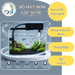 Bộ Máy Bơm Lọc Nước RS388 – Máy Lọc Hồ Cá Mini, Hút Cặn, Tạo Dòng Nước Cho Hồ Cá Cảnh