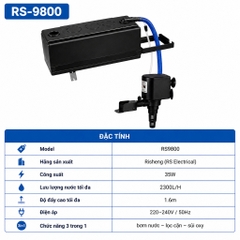 Máy Lọc Hồ Cá RS9800 35W – Lọc Thác 3in1 Tạo Oxy, Bơm Nước 2300L/H Cho Hồ Thủy Sinh Cá Cảnh