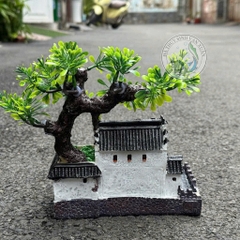 Tiểu Cảnh Nhà Cổ Bên Suối – Decor Hồ Cá Thủy Sinh Cao Cấp