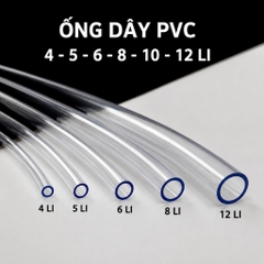 1 Mét Dây Sủi Oxi Hồ Cá, Dây CO2 / Oxy Silicon Mềm Trong Suốt 4mm/5mm/6mm/8mm/10mm/12mm