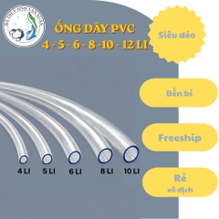 1 Mét Dây Sủi Oxi Hồ Cá, Dây CO2 / Oxy Silicon Mềm Trong Suốt 4mm/5mm/6mm/8mm/10mm/12mm