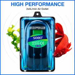 Máy Sủi Oxy SOBO SB-248A SB-348A Máy Bơm Oxy Hồ Cá Cảnh Hồ Thủy Sinh 1 Vòi 2 Vòi Êm Tiết Kiệm Điện