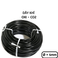 1 Mét Dây Sủi Oxi Hồ Cá, Dây CO2 / Oxy Dày Mềm Chống Gập Màu Đen Cao Cấp 4mm