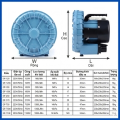 Máy Thổi Khí Oxy Resun GF120 GF180 GF250 GF370 GF750 GF1100 Công Suất Lớn
