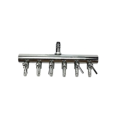 Van Chia Khí Oxy CO2 Inox Có Khóa Điều Chỉnh Đầu Vào 8 Li Đầu Ra 4 5 6 Li Chia 2 4 6 8 10 12 Vòi