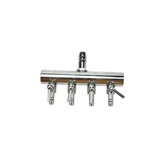 Van Chia Khí Oxy CO2 Inox Có Khóa Điều Chỉnh Đầu Vào 8 Li Đầu Ra 4 5 6 Li Chia 2 4 6 8 10 12 Vòi