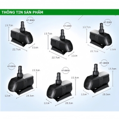Máy Bơm Hồ Cá Atman AT3000 AT4000 AT5000 AT6000 2 Trong 1 Chính Hãng, Siêu Bền, Tiết Kiệm Điện