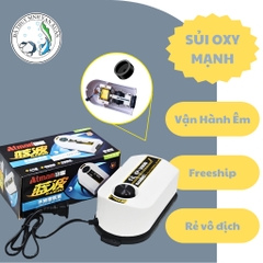 [TẶNG DÂY OXY & ĐÁ SỦI] Máy Sủi Oxy 2 Vòi  Atman Rambo EP9000  Máy Sục Khí Cho Hồ Cá , Hồ Thủy Sinh