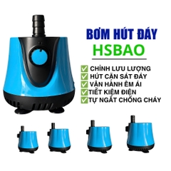 Máy Bơm Chìm Hút Cặn Đáy Bể Cá HSBAO X-2000 X-2500 X-3200 X-4000 X-5000 Cho Hồ Cá Cảnh, Hồ Thủy Sinh