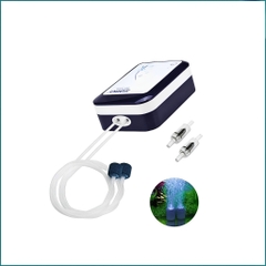[TẶNG DÂY OXY & ĐÁ SỦI] Máy Sủi Oxy Tích Điện 2 Vòi SoBo SB3000 | Sục Oxy Tích Điện Cho bể Cá Cảnh