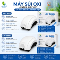 [TẶNG DÂY OXY & ĐÁ SỦI] Máy Sủi Oxi 2 Vòi Siêu Êm Jeneca AP2668A | Tiết Kiệm Điện Cho Hồ Cá