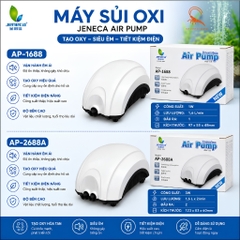 [TẶNG DÂY OXY & ĐÁ SỦI] Máy Sủi Oxi 2 Vòi Siêu Êm Jeneca AP2668A | Tiết Kiệm Điện Cho Hồ Cá