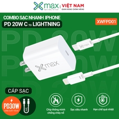 Combo Sạc Nhanh 20W PD+QC3.0 XMAX XWFPD01