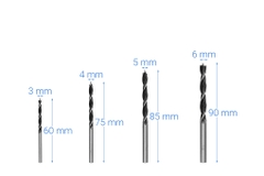 Mũi khoan gỗ Tolsen 75626 3-10 mm (bộ 8 mũi)